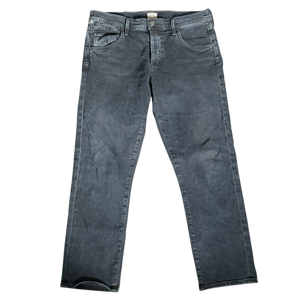 Citizens of humanity Emerson Mid Rise Relaxed In Black Pepper Size 29 Button Fly